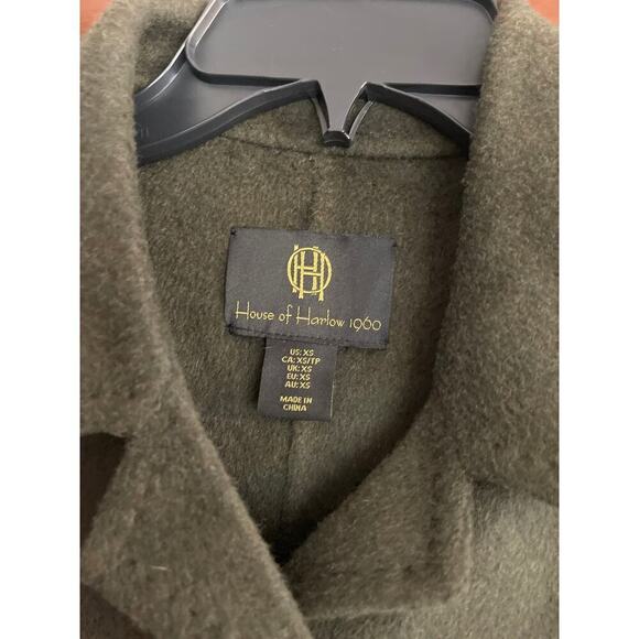 House of Harlow 1960 wool blend cropped military style jacket size XS - Picture 2 of 4